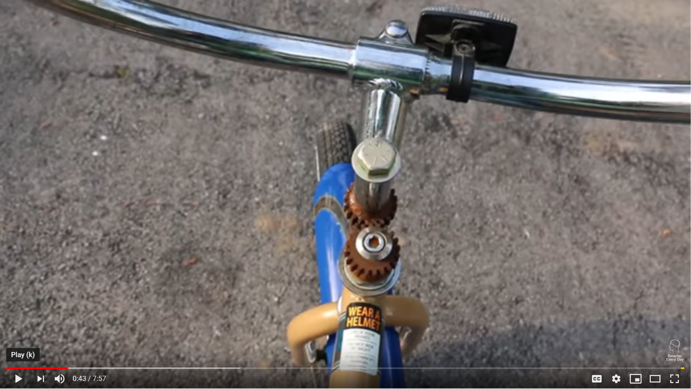 Reverse steering bicycle demonstration