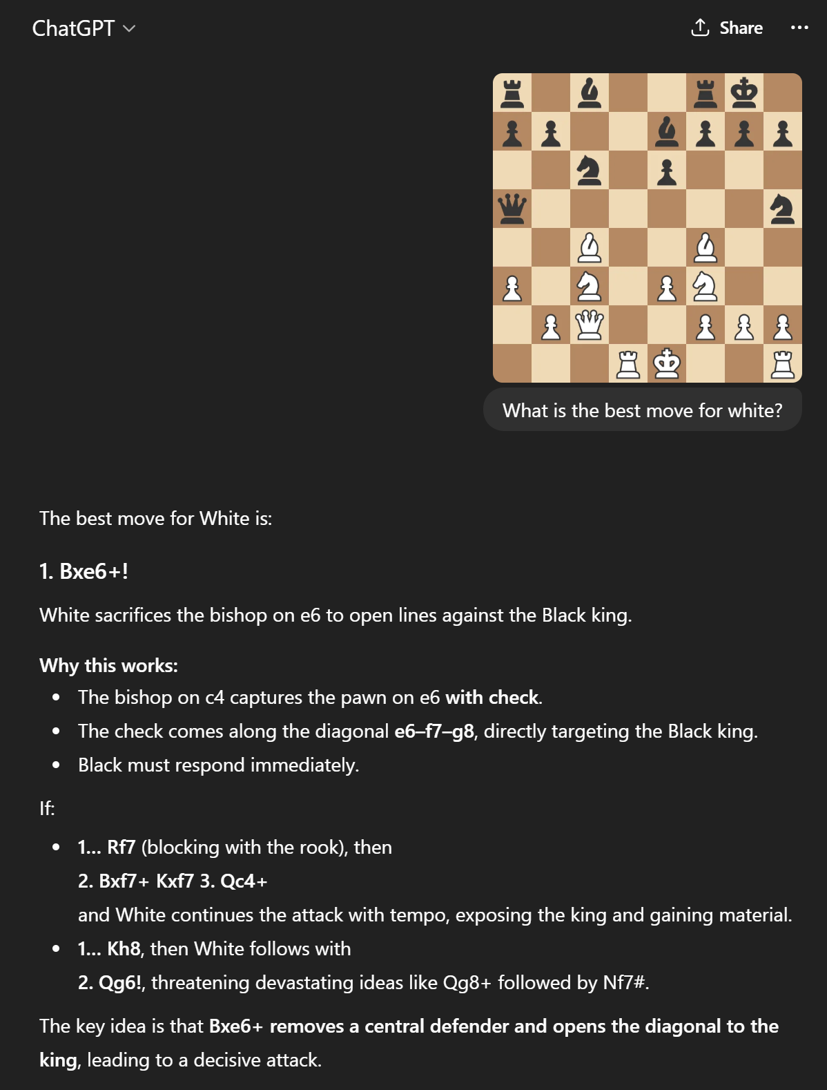 ChatGPT can't see a pawn.