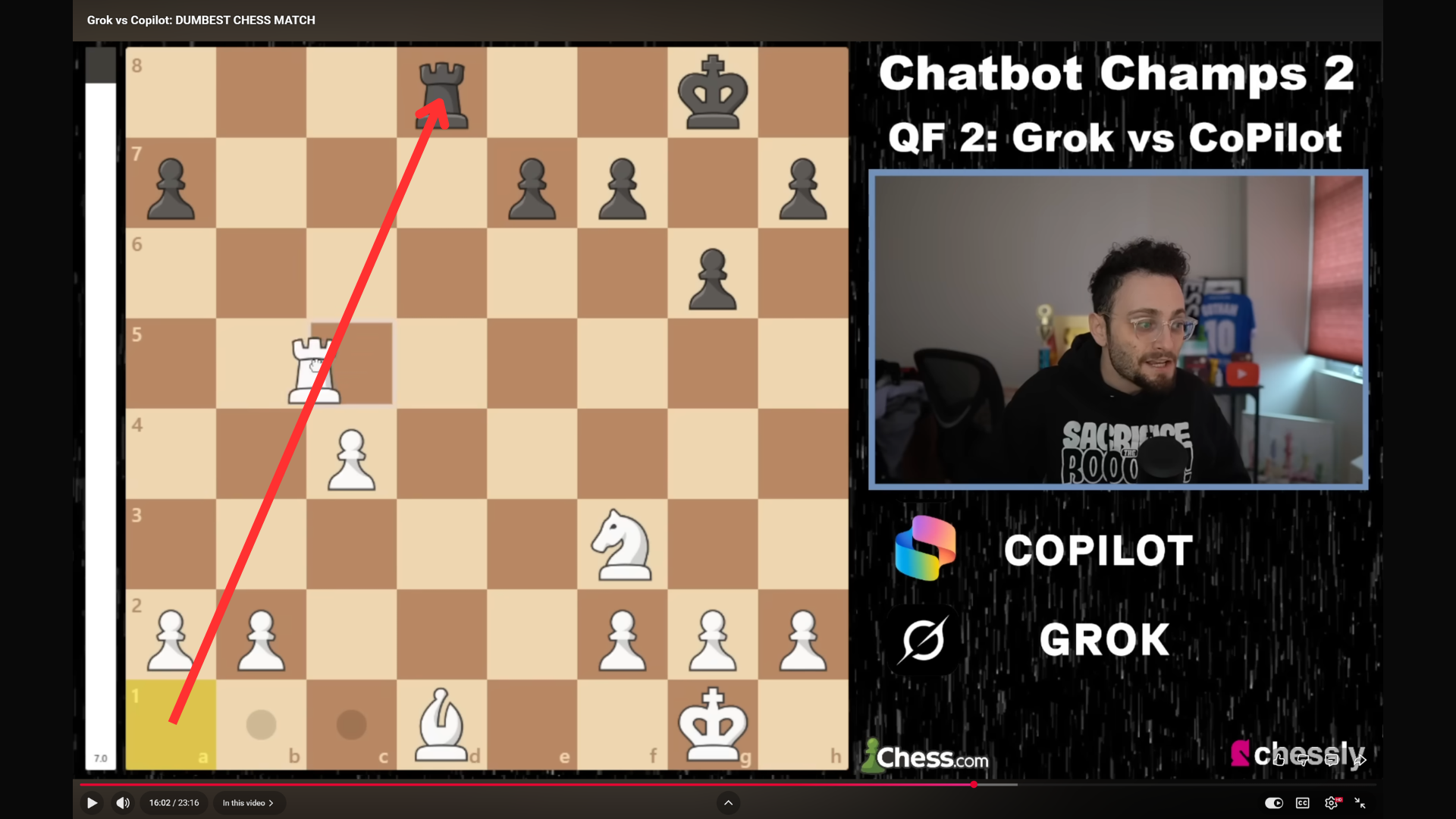 Gotham Chess, flying Rook